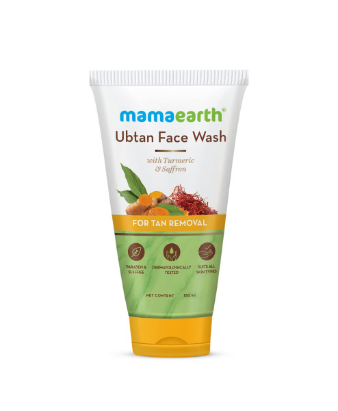 Mamaearth ubtan face wash with turmeric & saffron for tan removal 100 ml
